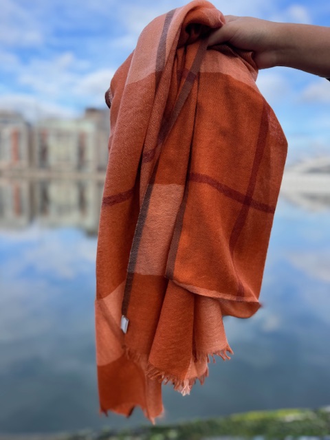 Tartan Print Cashmere shawl