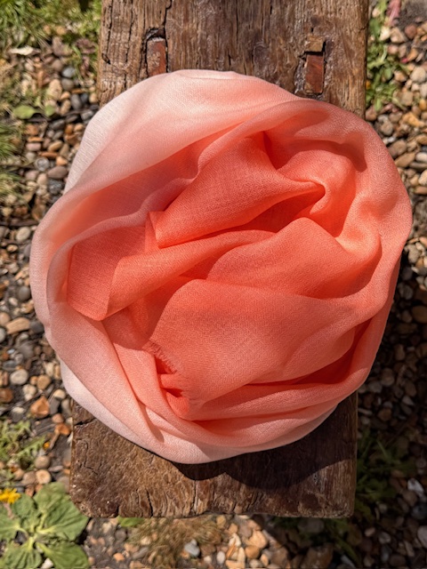 Orange Cashmere two tone Scarf