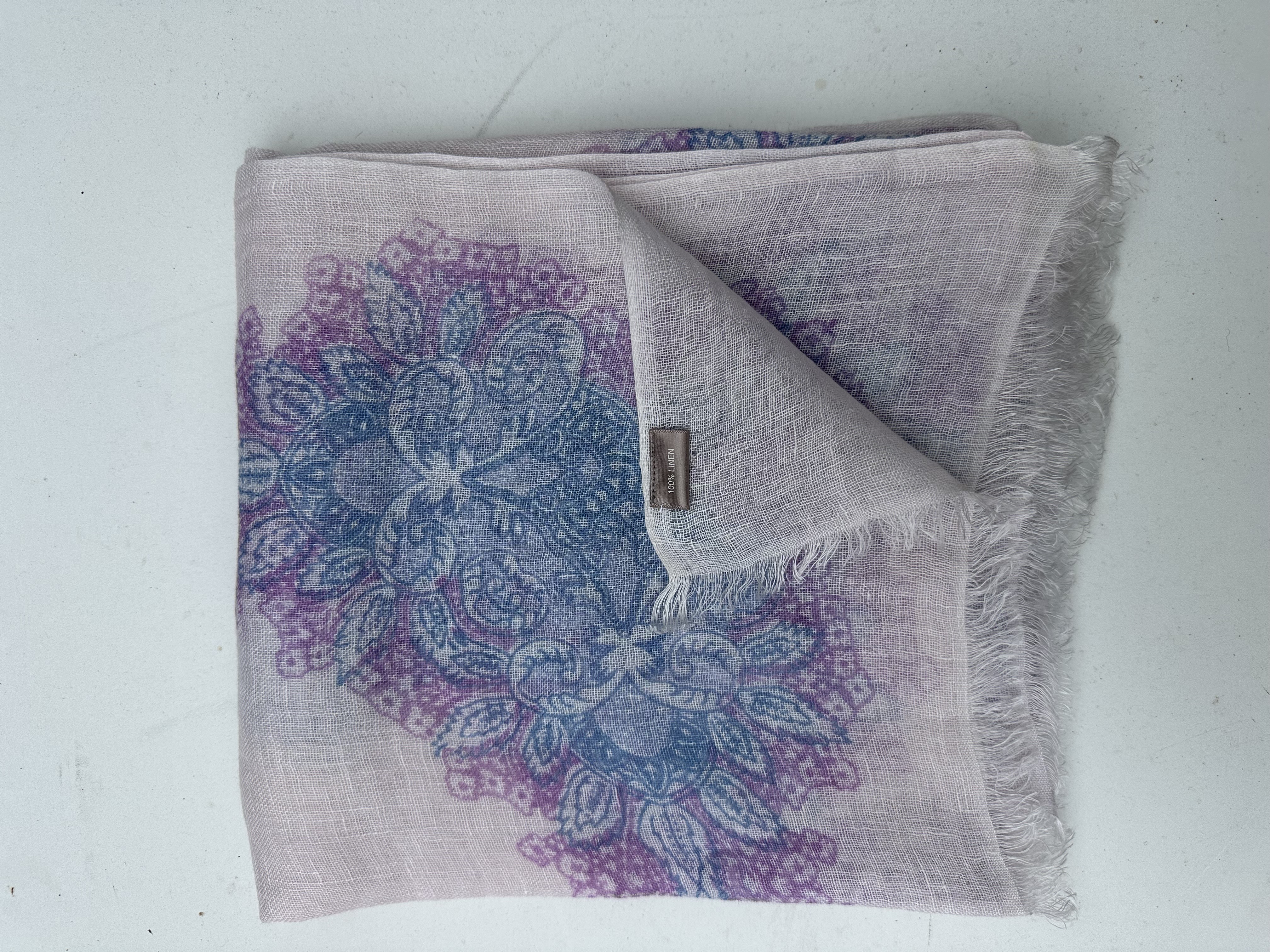 Mixed Printed Linen Scarf