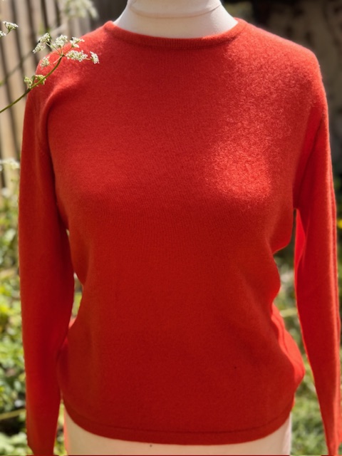 Orange Crew  neck Cashmere jumper