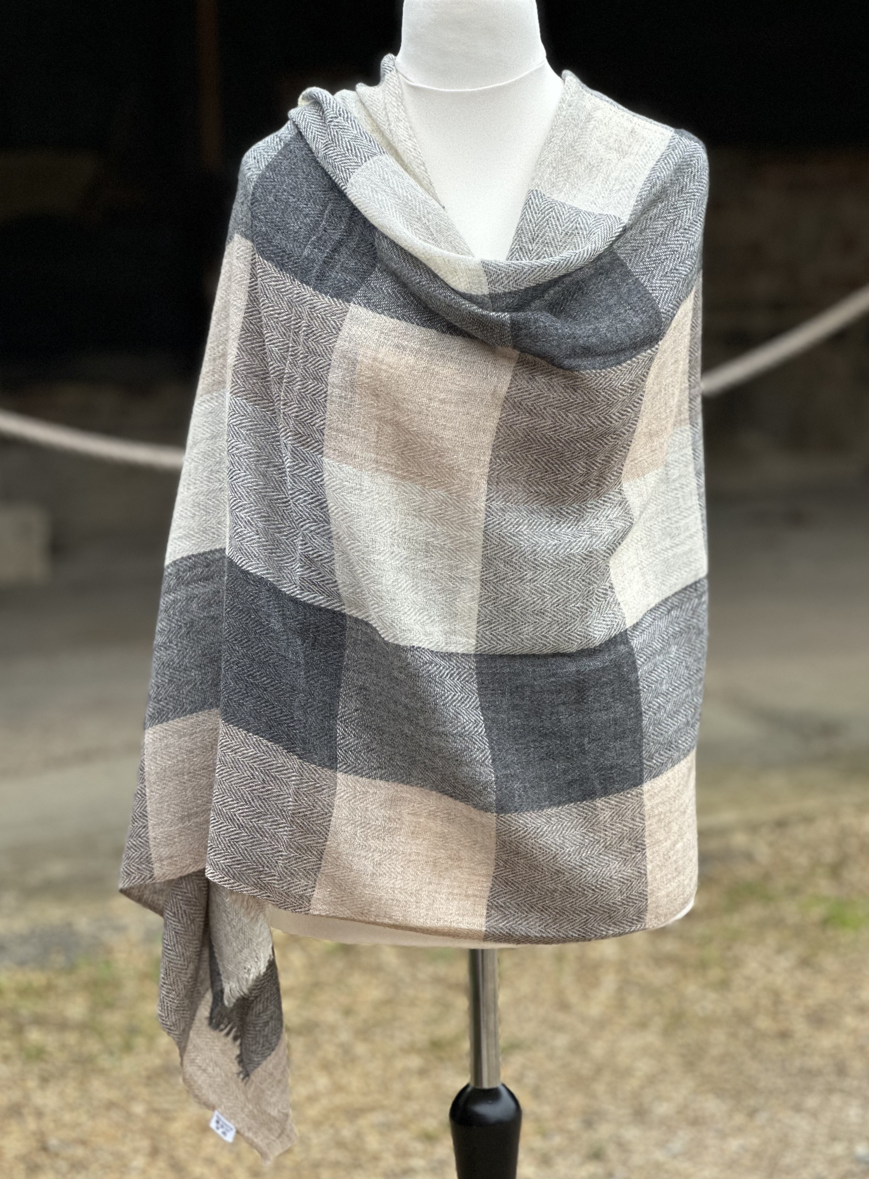 Tartan Print Merino wool unisex scarf